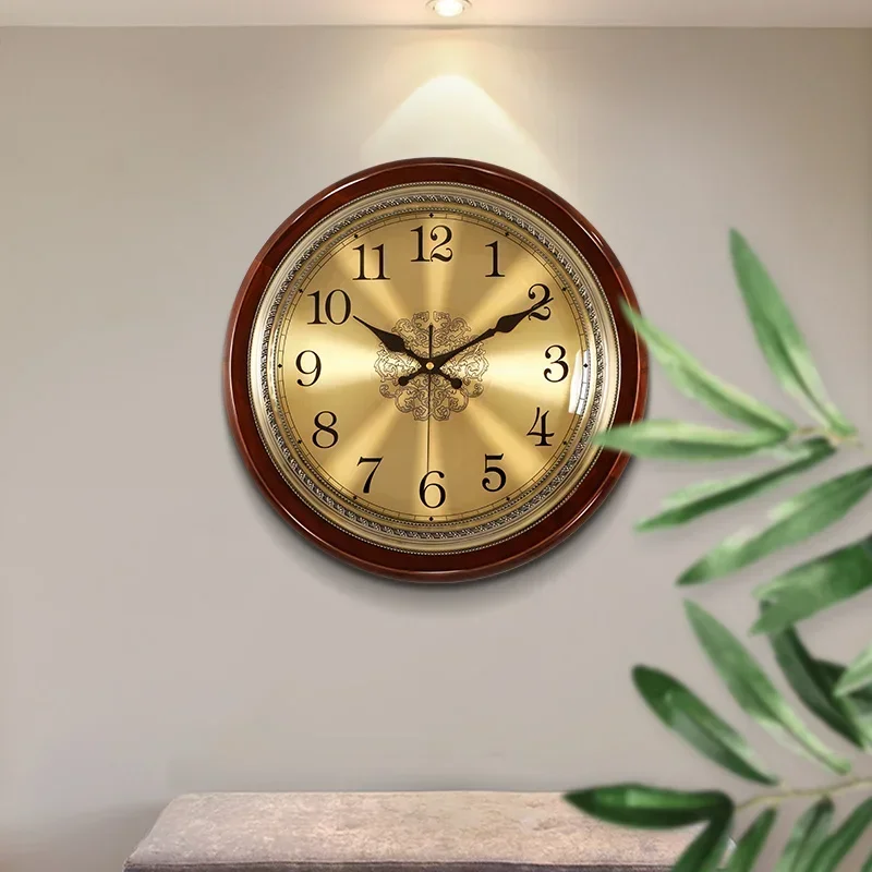Luxury Lifestyle Gifts - Lüks Ahşap Duvar Saati Metal Retro