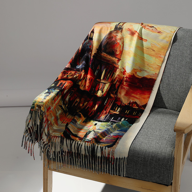 Lüks Marka Yağlıboya Kaşmir Eş - Cashmere Throw Blanket incelemesi ve fiyatı